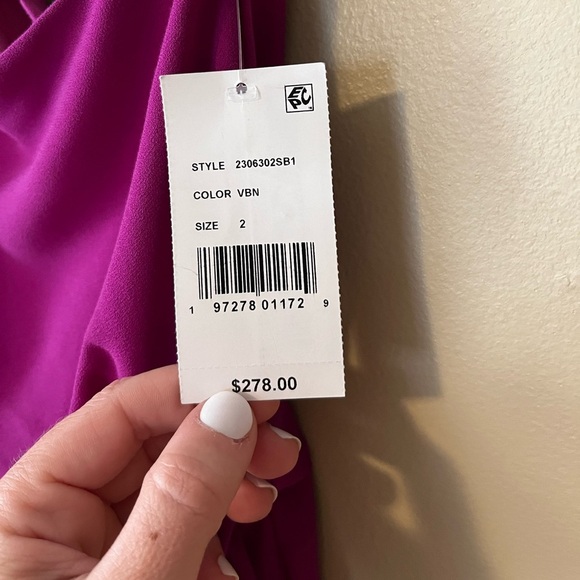 Trina Turk Amal One Shoulder Draped Mini Dress NWT - Picture 4 of 5